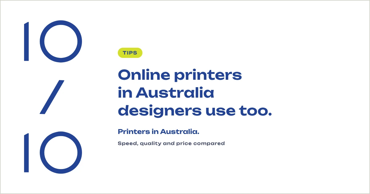 Online printing companies in Australia that designers use too