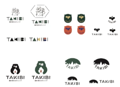 TAKIBI ロゴのアイデアスケッチ
