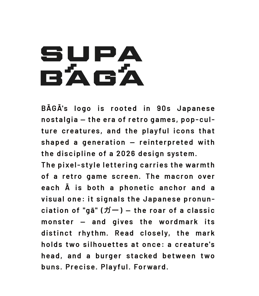SUPA BĀGĀ logo story
